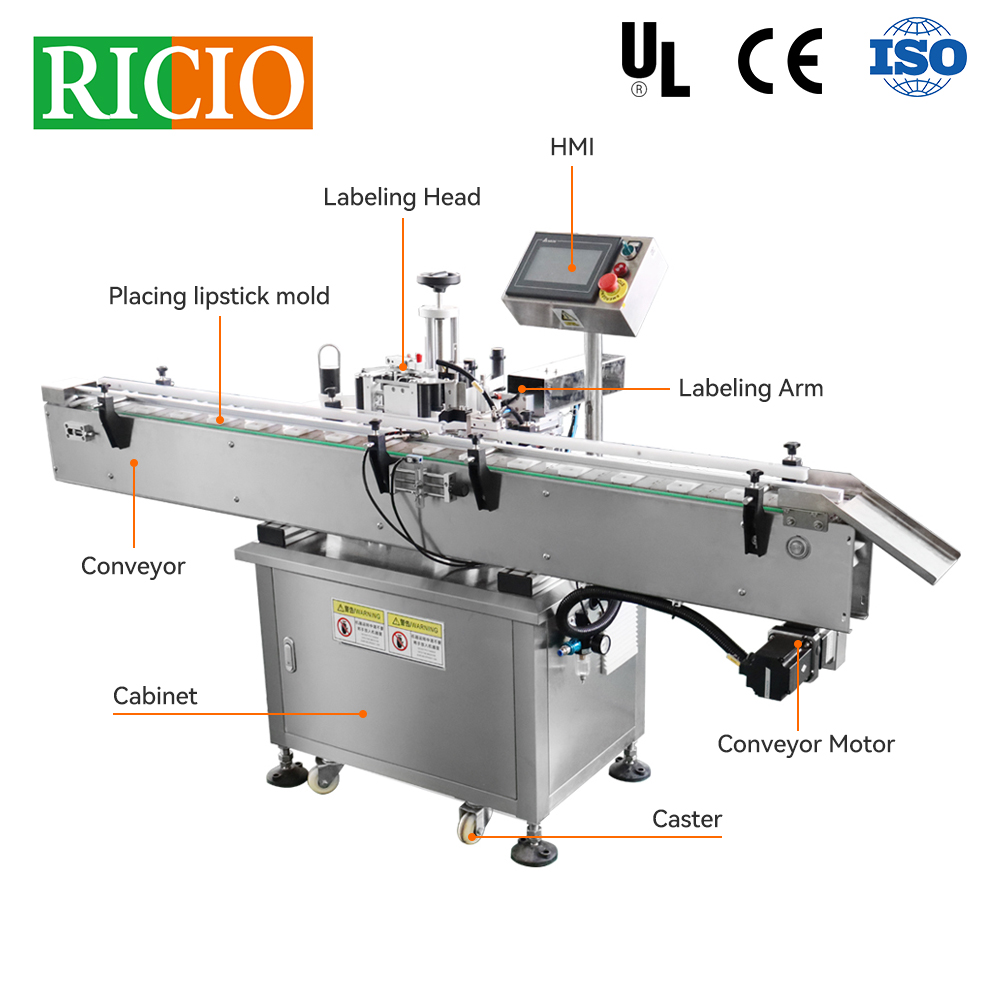 Lipstick Bottom Labeling Machine