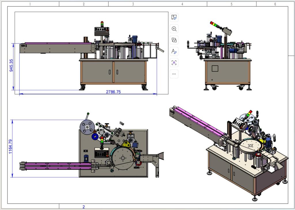 round plate labelling machine