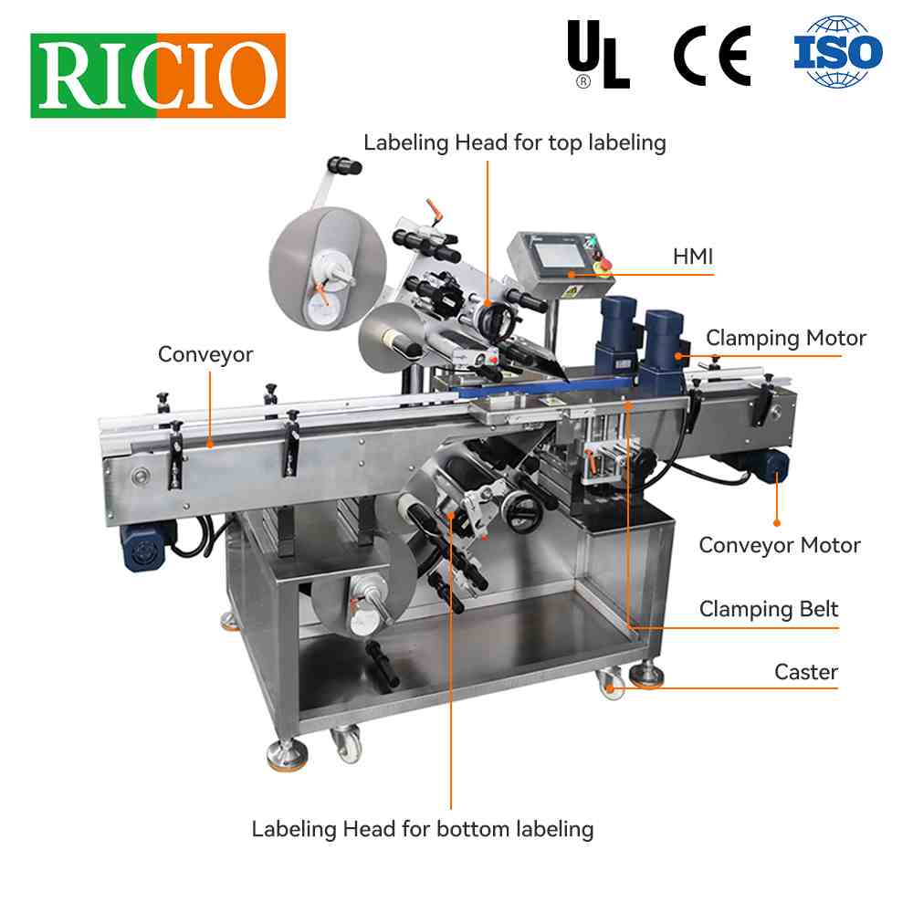 Top and Bottom Self-adhesive Labeling Machine
